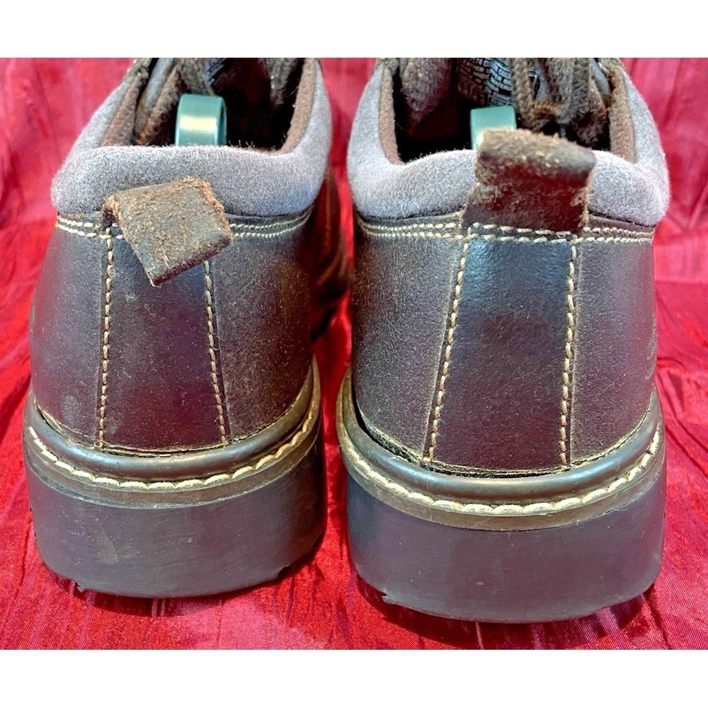 Mens Skechers Brown Leather Oxford Work Shoes Boots 2174 sz 9.5 - Picture 6 of 8